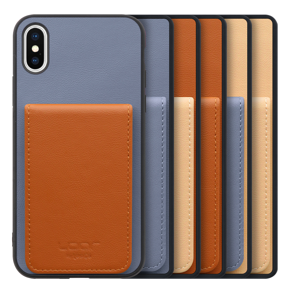 [ LOOF BASIC-SHELL SLIM CARD ] iPhone X / XS iPhonex iPhonexs ケース 背面 カード収納 カード入れ カードポケット カバー スマホケース 薄型 大容量 本革 [ iPhone X / XS ]