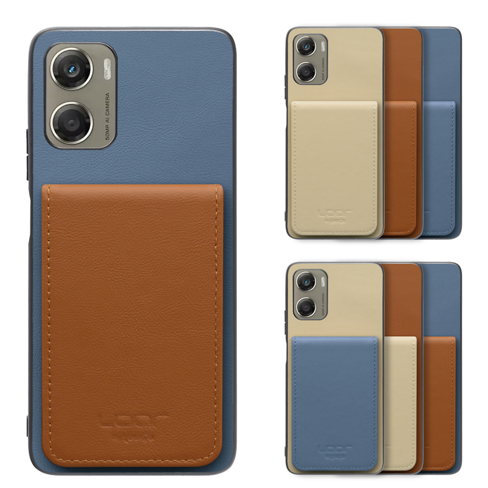 [ LOOF BASIC-SHELL SLIM CARD 4カード ] moto g06 モトローラ XT2535-6 ケース 背面 カード収納 カード入れ カードポケット カバー スマホケース 薄型 大容量 本革 [ moto g06 ]