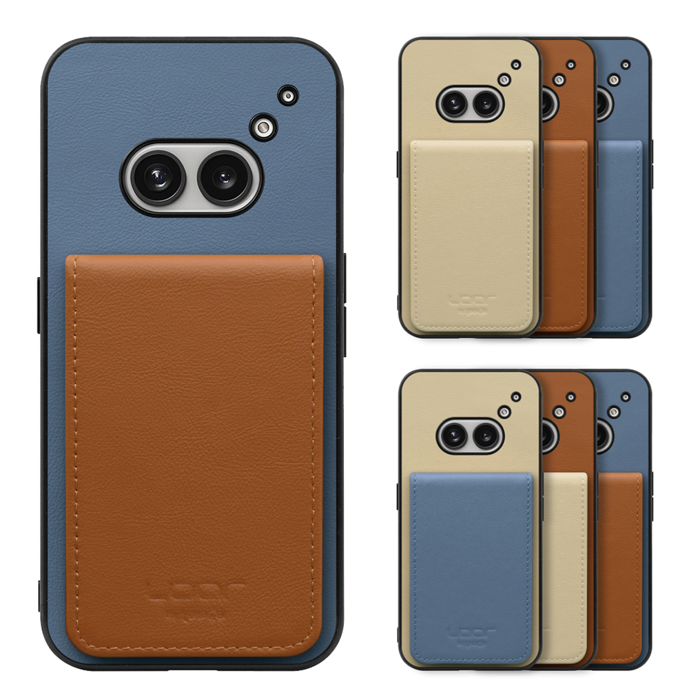 [ LOOF BASIC-SHELL SLIM CARD 4カード ] Nothing Phone (2a)  ケース 背面 カード収納 カード入れ カードポケット カバー スマホケース 薄型 大容量 本革 [ Nothing Phone (2a) ]