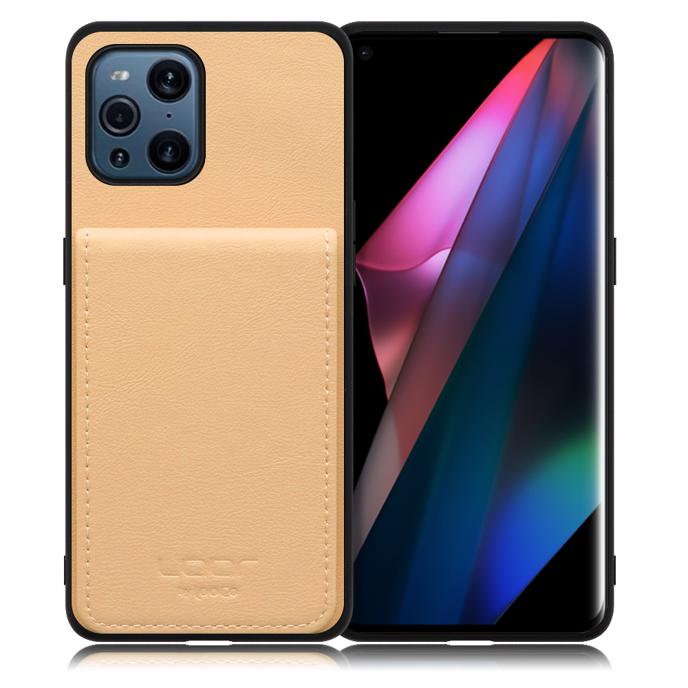 [ LOOF BASIC-SHELL SLIM CARD ] OPPO Find X3 Pro / OPG03 findx3pro x3pro findx3 ケース 背面 カード収納 カード入れ カードポケット カバー スマホケース 薄型 大容量 本革 [ OPPO Find X3 Pro ]