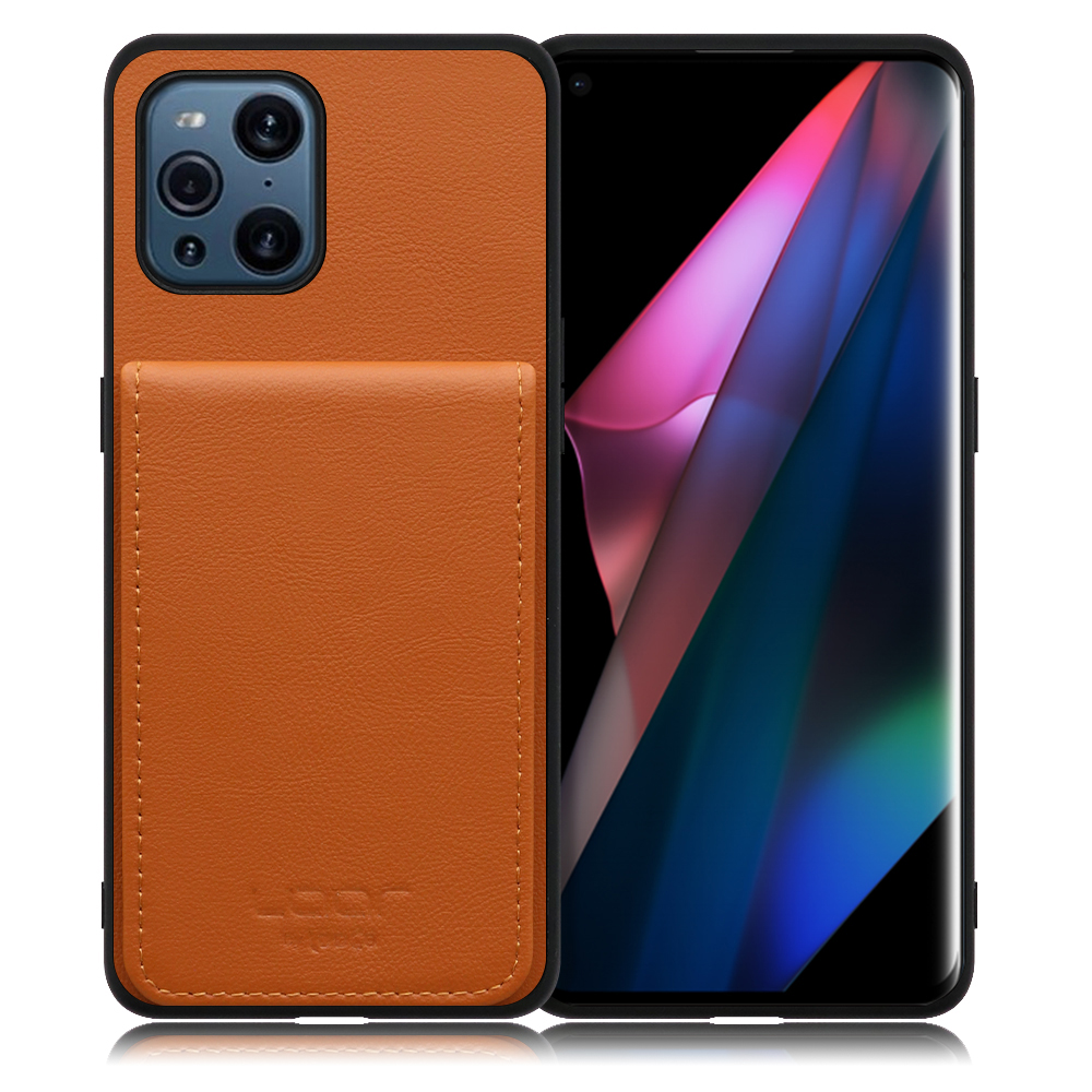 [ LOOF BASIC-SHELL SLIM CARD ] OPPO Find X3 Pro / OPG03 findx3pro x3pro findx3 ケース 背面 カード収納 カード入れ カードポケット カバー スマホケース 薄型 大容量 本革 [ OPPO Find X3 Pro ]