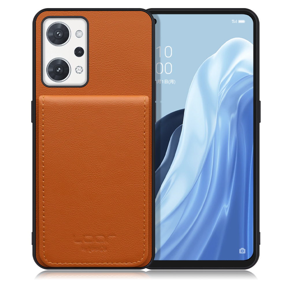 [ LOOF BASIC-SHELL SLIM CARD ] OPPO Reno7 A / Reno9 A OPG04 / CPH2523 reno7a reno 7a reno9a reno 9a ケース 背面 カード収納 カード入れ カードポケット カバー スマホケース 薄型 大容量 本革 [ OPPO Reno7 A / Reno9 A ]