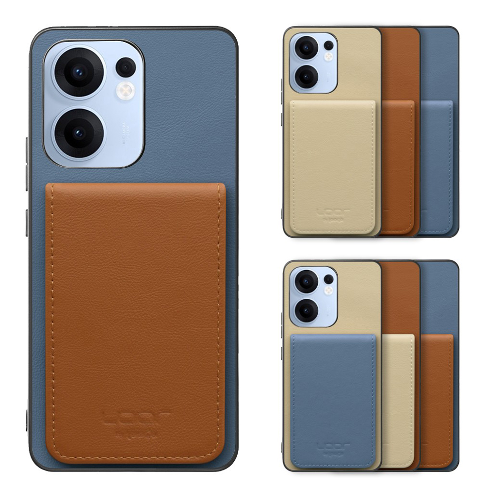 [ LOOF BASIC-SHELL SLIM CARD 4カード ] OPPO Reno13 A  ケース 背面 カード収納 カード入れ カードポケット カバー スマホケース 薄型 大容量 本革 [ OPPO Reno13 A ]