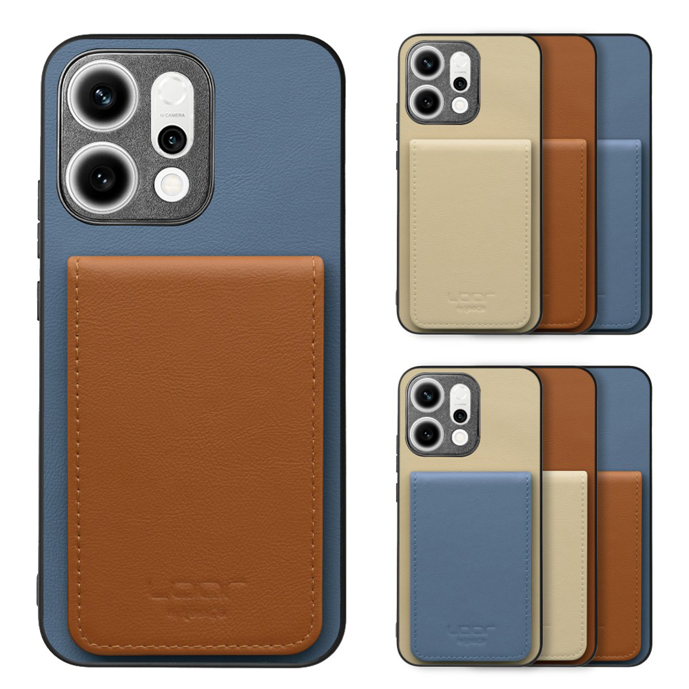 [ LOOF BASIC-SHELL SLIM CARD 4カード ] OPPO Reno14 5G  ケース 背面 カード収納 カード入れ カードポケット カバー スマホケース 薄型 大容量 本革 [ OPPO Reno14 5G ]
