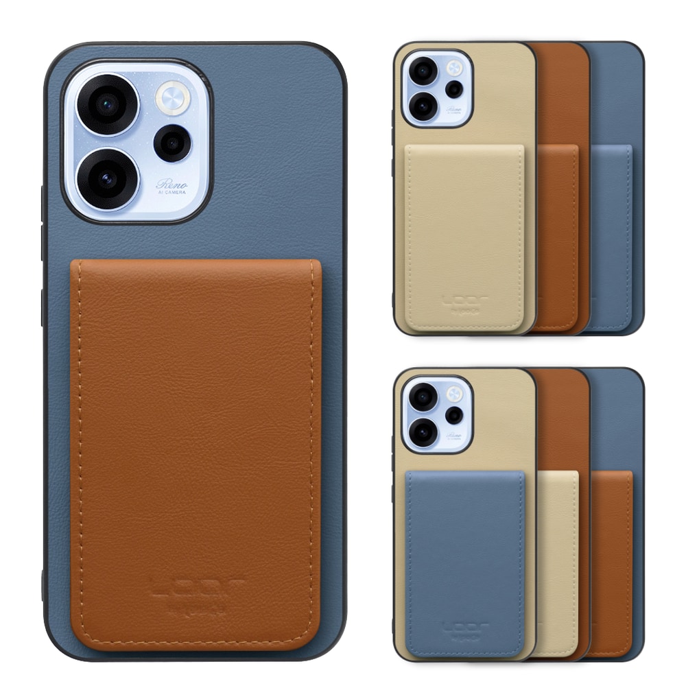 [ LOOF BASIC-SHELL SLIM CARD 4カード ] OPPO Reno15 A CPH2801 A601OP ケース 背面 カード収納 カード入れ カードポケット カバー スマホケース 薄型 大容量 本革 [ OPPO Reno15 A ]