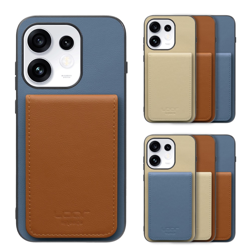 [ LOOF BASIC-SHELL SLIM CARD 4カード ] OPPO Reno16 5G CPH2865 ケース 背面 カード収納 カード入れ カードポケット カバー スマホケース 薄型 大容量 本革 [ OPPO Reno16 5G ]