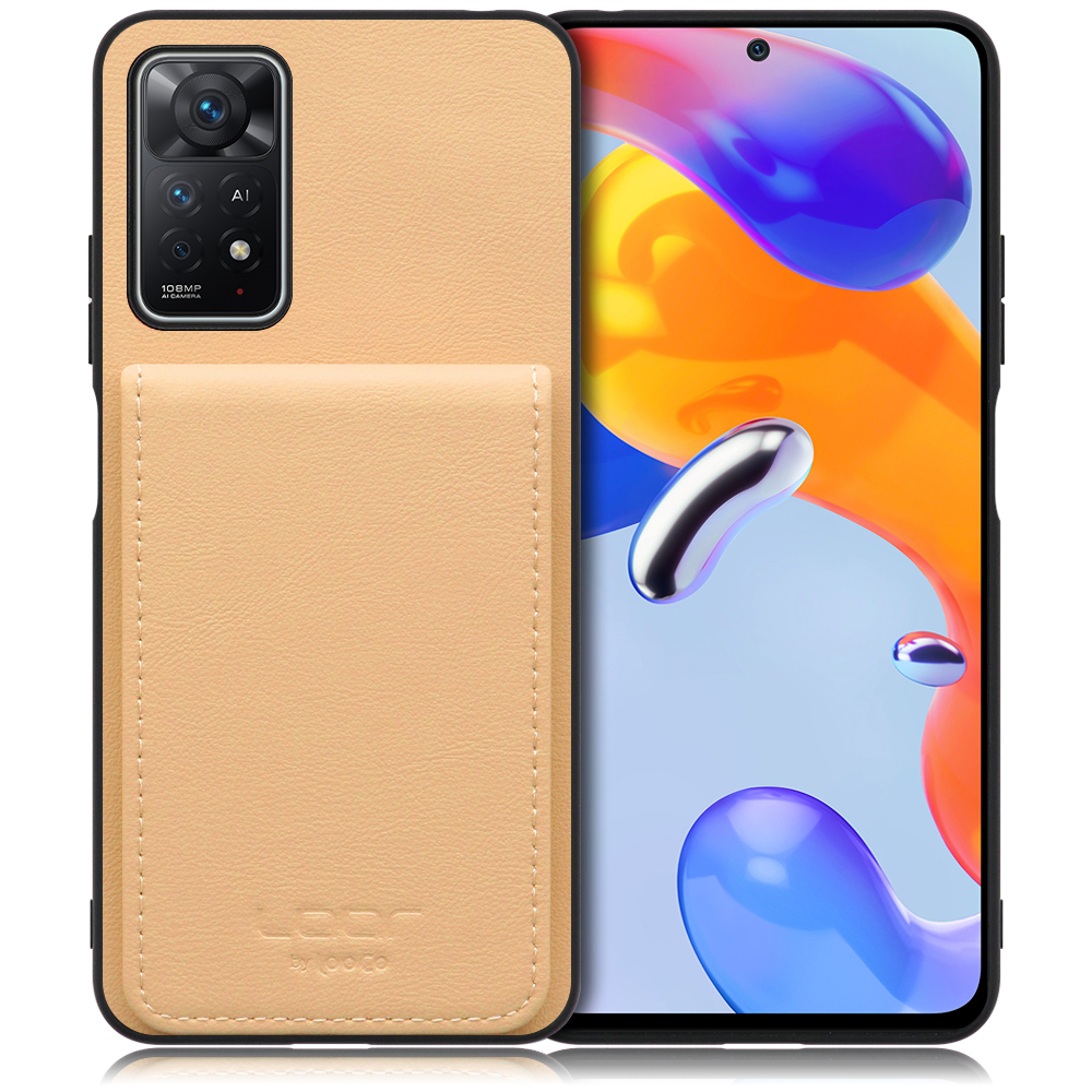 [ LOOF BASIC-SHELL SLIM CARD ] Xiaomi Redmi Note 11 Pro 5G redminote11pro5g note11pro 11pro ケース 背面 カード収納 カード入れ カードポケット カバー スマホケース 薄型 大容量 本革 [ Redmi Note 11 Pro 5G ]