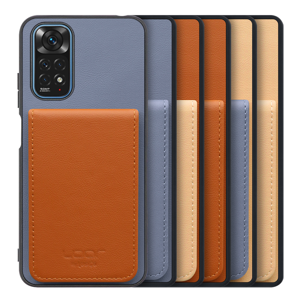 [ LOOF BASIC-SHELL SLIM CARD ] Xiaomi Redmi Note 11 redminote11 note11 ケース 背面 カード収納 カード入れ カードポケット カバー スマホケース 薄型 大容量 本革 [ Redmi Note 11 ]