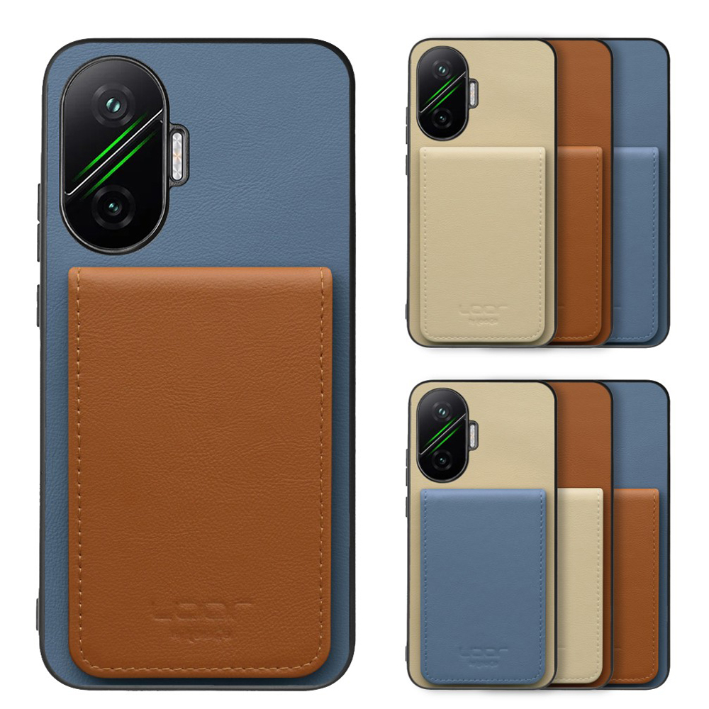 [ LOOF BASIC-SHELL SLIM CARD 4カード ] POCO F7 Xiaomi シャオミ ケース 背面 カード収納 カード入れ カードポケット カバー スマホケース 薄型 大容量 本革 [ POCO F7 ]