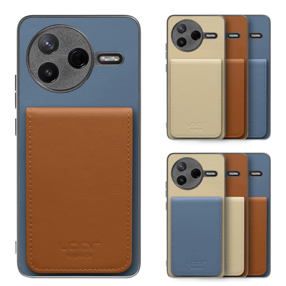 [ LOOF BASIC-SHELL SLIM CARD 4カード ] POCO F7 Pro Xiaomi シャオミ ケース 背面 カード収納 カード入れ カードポケット カバー スマホケース 薄型 大容量 本革 [ POCO F7 Pro ]