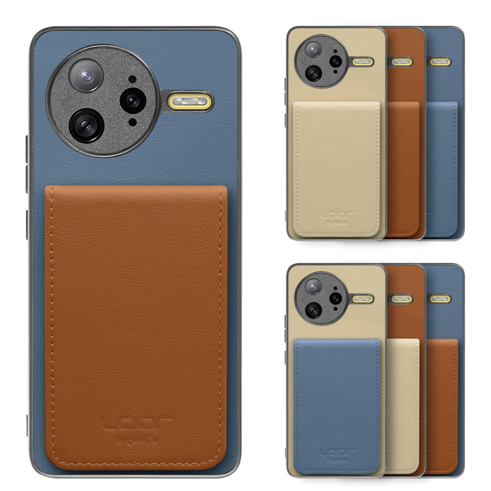 [ LOOF BASIC-SHELL SLIM CARD 4カード ] POCO F7 Ultra Xiaomi シャオミ ケース 背面 カード収納 カード入れ カードポケット カバー スマホケース 薄型 大容量 本革 [ POCO F7 Ultra ]