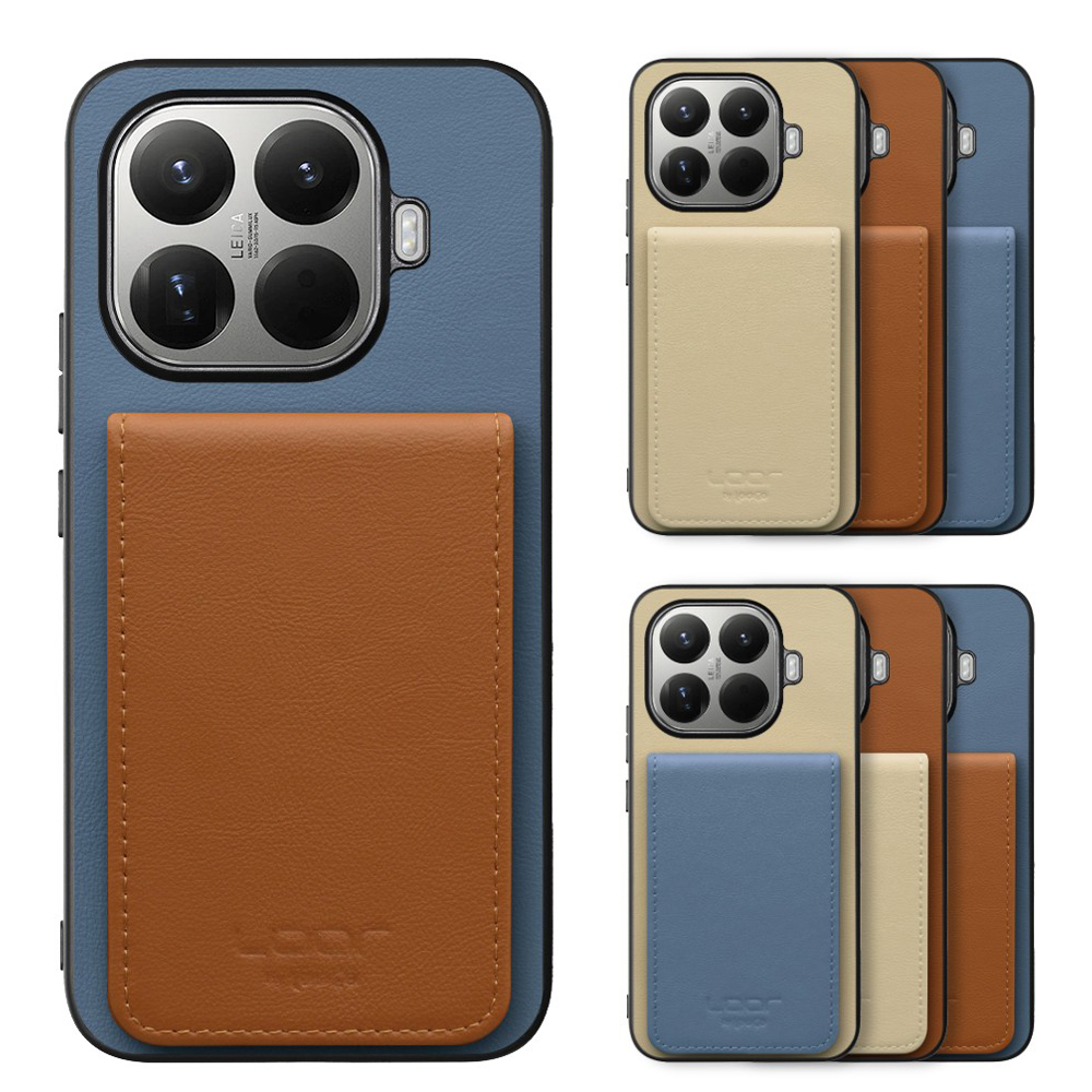 [ LOOF BASIC-SHELL SLIM CARD 4カード ] Xiaomi 15T Pro シャオミ 15T Pro ケース 背面 カード収納 カード入れ カードポケット カバー スマホケース 薄型 大容量 本革 [ Xiaomi 15T Pro ]