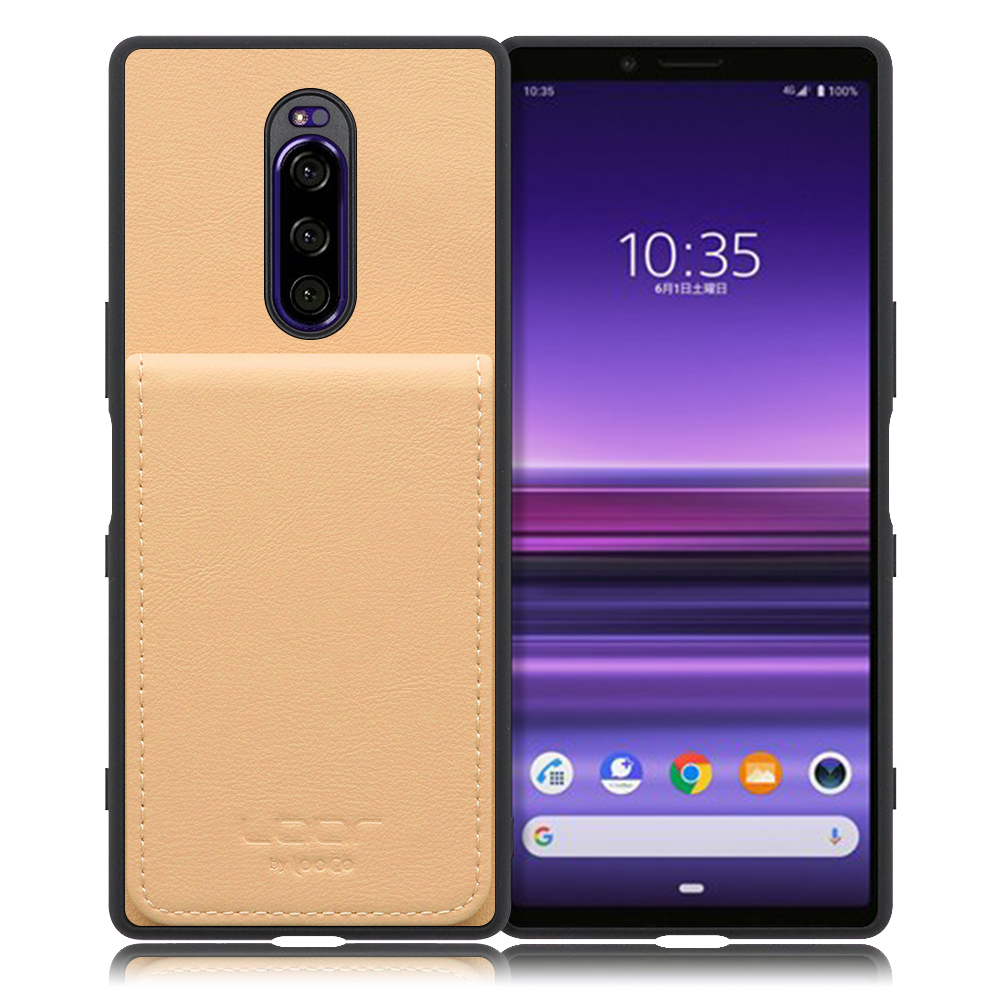 [ LOOF BASIC-SHELL SLIM CARD ] Xperia 1/ / Xperia 1 Professional Edition xperia1 ケース 背面 カード収納 カード入れ カードポケット カバー スマホケース 薄型 大容量 本革 [ Xperia 1/ Xperia 1 Professional Edition ]