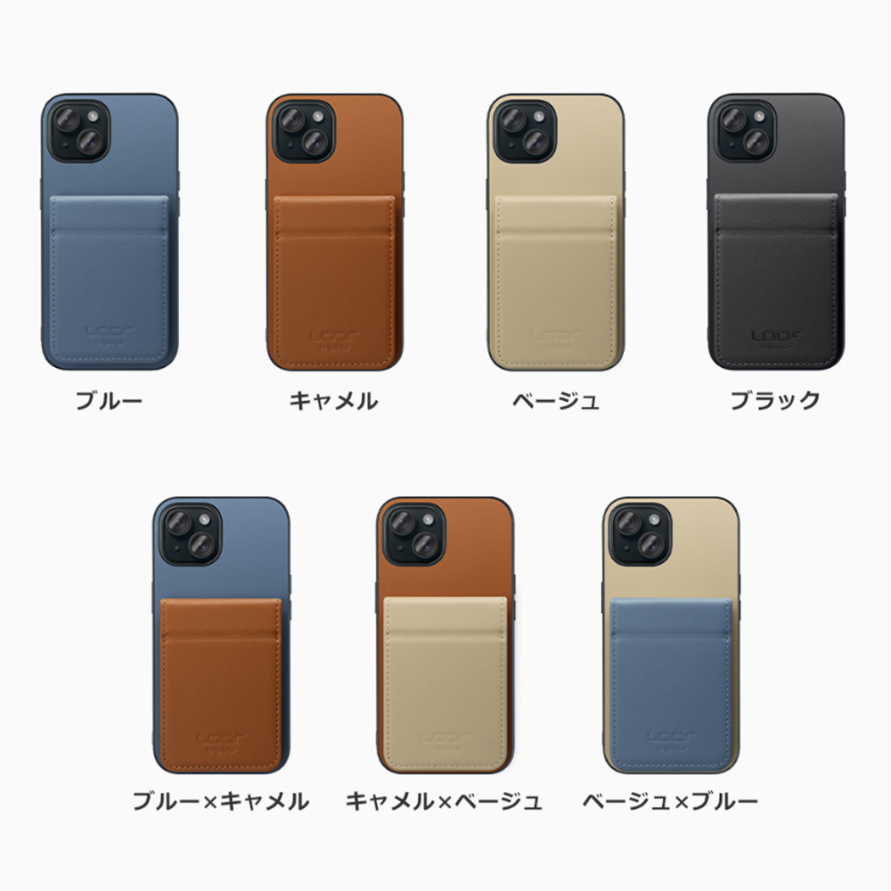 [ LOOF BASIC-SHELL SLIM CARD 2カード ] OPPO Reno16 5G CPH2865 ケース 背面 カード収納 カード入れ カードポケット カバー スマホケース 薄型 大容量 本革 [ OPPO Reno16 5G ]