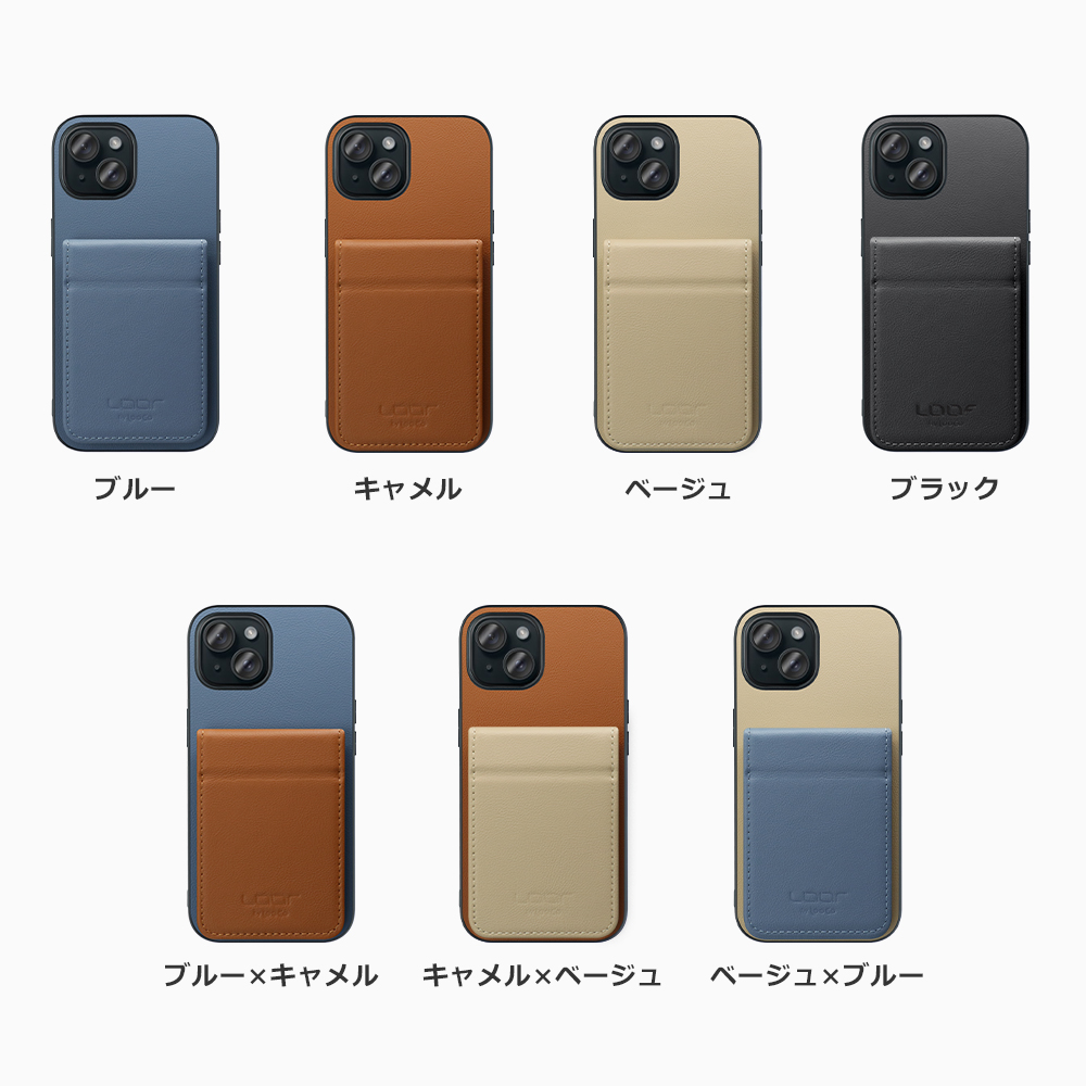 [ LOOF BASIC-SHELL SLIM CARD 2カード ] Nothing Phone (2a)  ケース 背面 カード収納 カード入れ カードポケット カバー スマホケース 薄型 大容量 本革 [ Nothing Phone (2a) ]