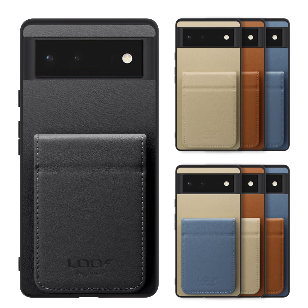 [ LOOF BASIC-SHELL SLIM CARD 2カード ] Google Pixel 6 googlepixel6 pixel6 ピクセル6 ケース 背面 カード収納 カード入れ カードポケット カバー スマホケース 薄型 大容量 本革 [ Google Pixel 6 ]