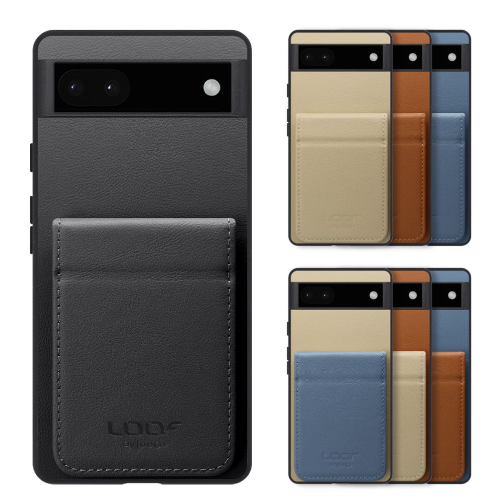 [ LOOF BASIC-SHELL SLIM CARD 2カード ] Google Pixel 6a googlepixel6a pixel6a ケース 背面 カード収納 カード入れ カードポケット カバー スマホケース 薄型 大容量 本革 [ Google Pixel 6a ]