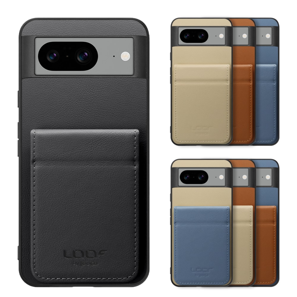 [ LOOF BASIC-SHELL SLIM CARD 2カード ] Google pixel 8 googlepixel8 Pixel8 ピクセル8 ケース 背面 カード収納 カード入れ カードポケット カバー スマホケース 薄型 大容量 本革 [ Google Pixel 8 ]