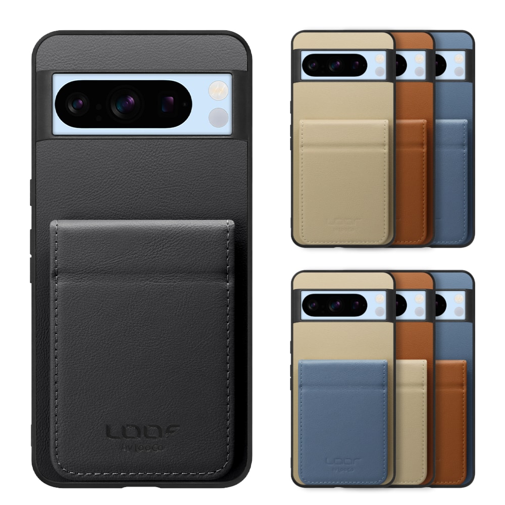 [ LOOF BASIC-SHELL SLIM CARD 2カード ] Google pixel 8 Pro googlepixel8pro Pixel8 8Pro プロ ピクセル8Pro ケース 背面 カード収納 カード入れ カードポケット カバー スマホケース 薄型 大容量 本革 [ Google Pixel 8 Pro ]