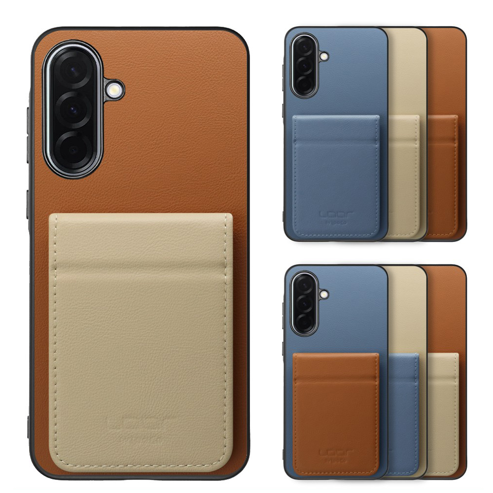 [ LOOF BASIC-SHELL SLIM CARD 2カード ] Galaxy A36 5G SC-54F ケース 背面 カード収納 カード入れ カードポケット カバー スマホケース 薄型 大容量 本革 [ Galaxy A36 5G ]