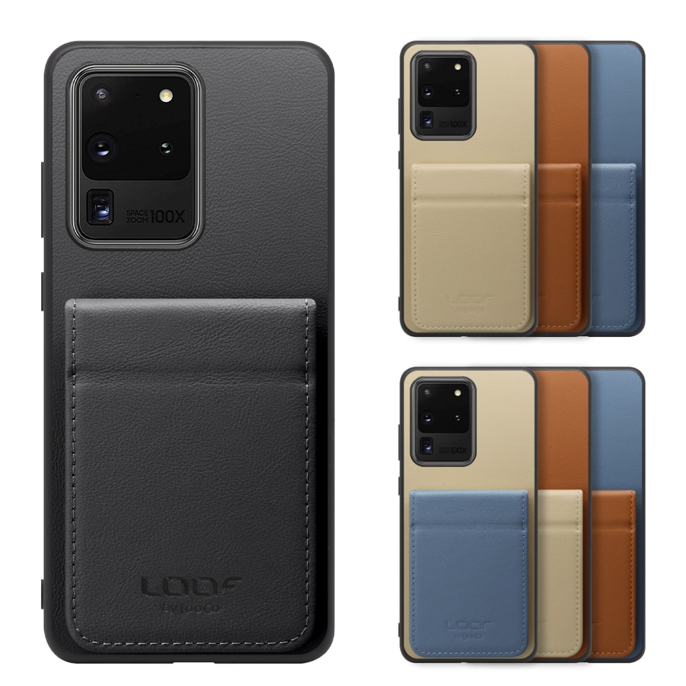 [ LOOF BASIC-SHELL SLIM CARD 2カード ] Galaxy S20 Ultra s20ultra ケース 背面 カード収納 カード入れ カードポケット カバー スマホケース 薄型 大容量 本革 [ Galaxy S20 Ultra 5G ]