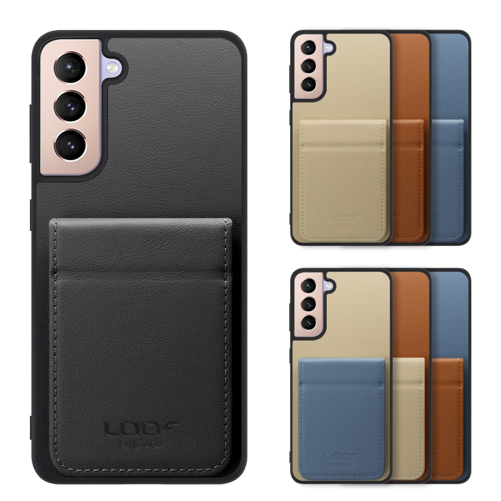 [ LOOF BASIC-SHELL SLIM CARD 2カード ] Galaxy S21+ 5G SCG10 s21plus s21 plus s21plus5g s21+5g ケース 背面 カード収納 カード入れ カードポケット カバー スマホケース 薄型 大容量 本革 [ Galaxy S21+ 5G ]