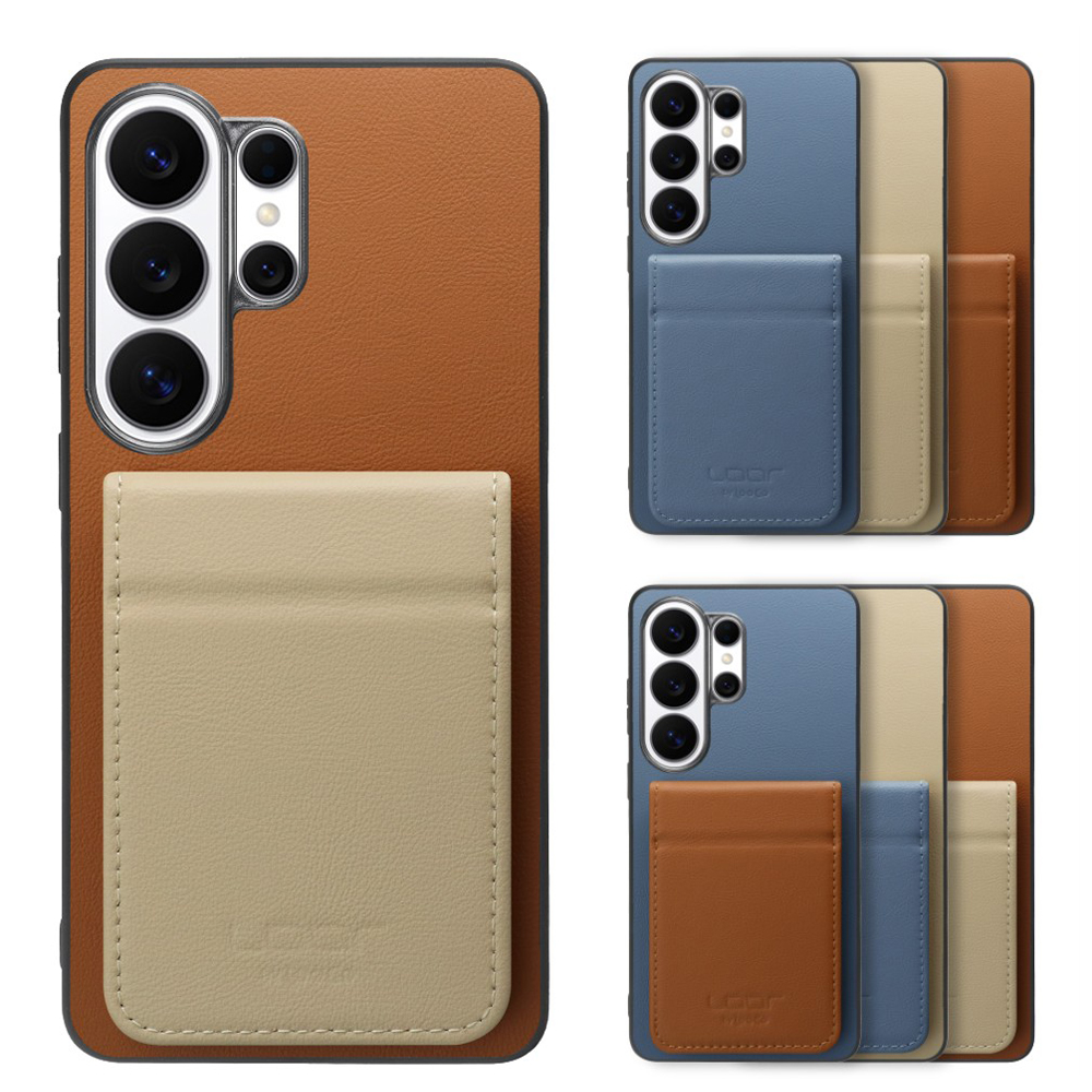 [ LOOF BASIC-SHELL SLIM CARD 2カード ] Galaxy S26 Ultra Samsung SC-53G ケース 背面 カード収納 カード入れ カードポケット カバー スマホケース 薄型 大容量 本革 [ Galaxy S26 Ultra ]
