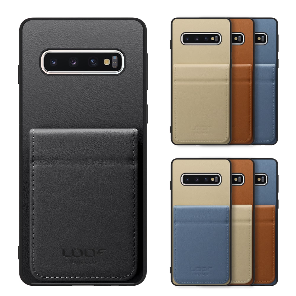 [ LOOF BASIC-SHELL SLIM CARD 2カード ] Galaxy S10 SC-03L / SCV41 galaxys10 ケース 背面 カード収納 カード入れ カードポケット カバー スマホケース 薄型 大容量 本革 [ Galaxy S10 ]