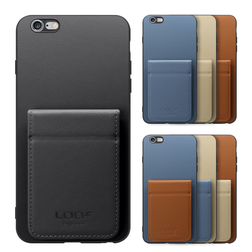 [ LOOF BASIC-SHELL SLIM CARD 2カード ] iPhone 6 Plus / 6s Plus iphone6plus iphone6splus 6plus 6splus ケース 背面 カード収納 カード入れ カードポケット カバー スマホケース 薄型 大容量 本革 [ iPhone 6 Plus / 6s Plus ]