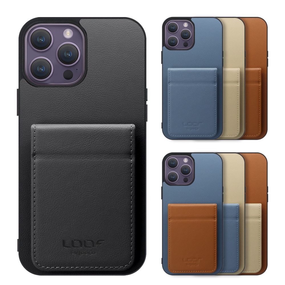 [ LOOF BASIC-SHELL SLIM CARD 2カード ] iPhone 14 Pro Max iphone14promax 14promax プロマックス ケース 背面 カード収納 カード入れ カードポケット カバー スマホケース 薄型 大容量 本革 [ iPhone 14 Pro Max ]