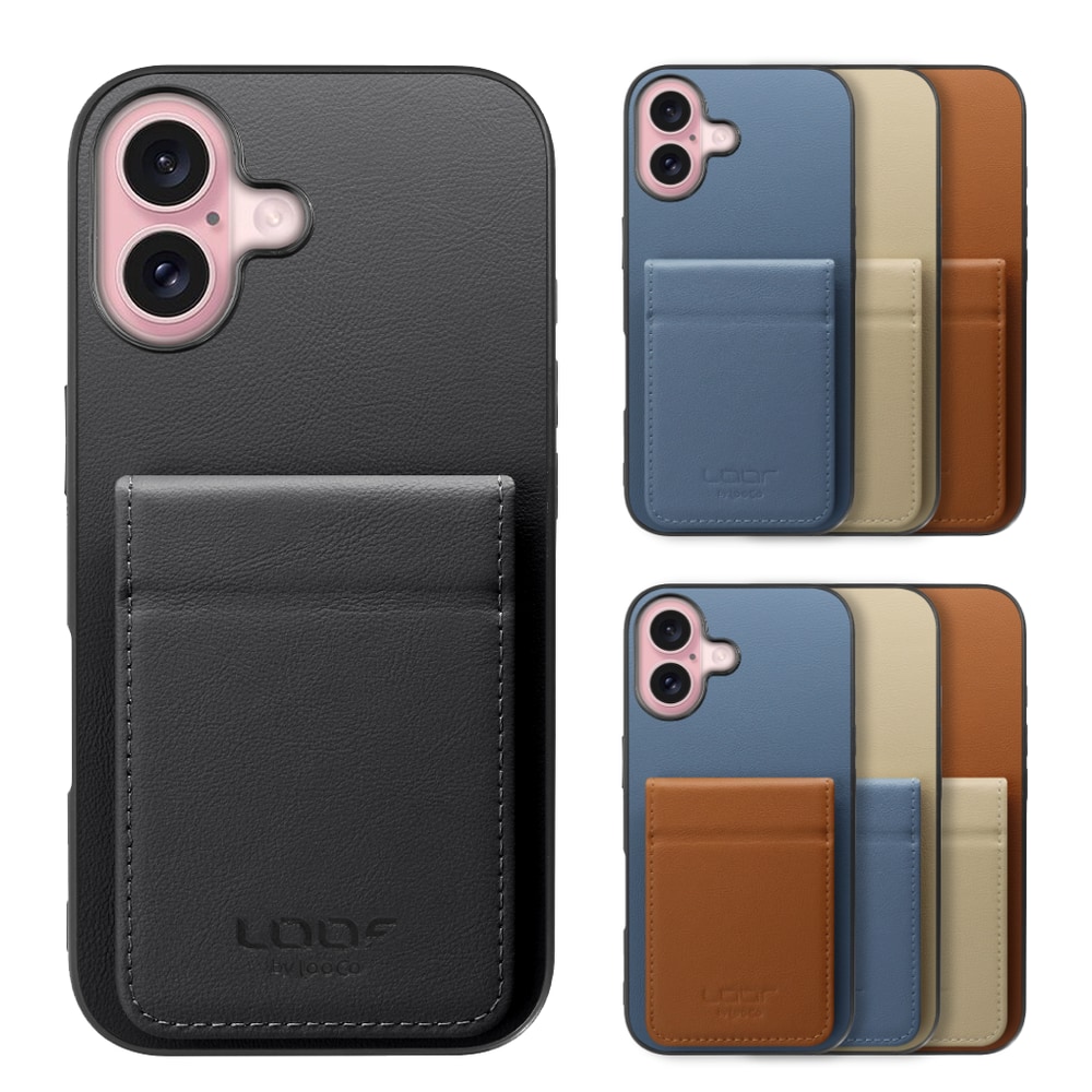 [ LOOF BASIC-SHELL SLIM CARD 2カード ] iPhone 16 iPhone16 アイフォン16 iPhone 16 アイフォン 16 ケース 背面 カード収納 カード入れ カードポケット カバー スマホケース 薄型 大容量 本革 [ iPhone 16 ]