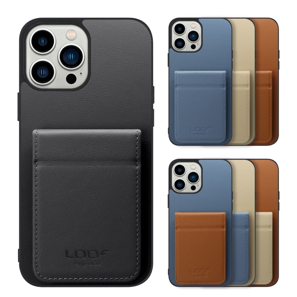 [ LOOF BASIC-SHELL SLIM CARD 2カード ] iPhone 13 Pro Max iphone13promax 13promax promax プロマックス ケース 背面 カード収納 カード入れ カードポケット カバー スマホケース 薄型 大容量 本革 [ iPhone 13 Pro Max ]
