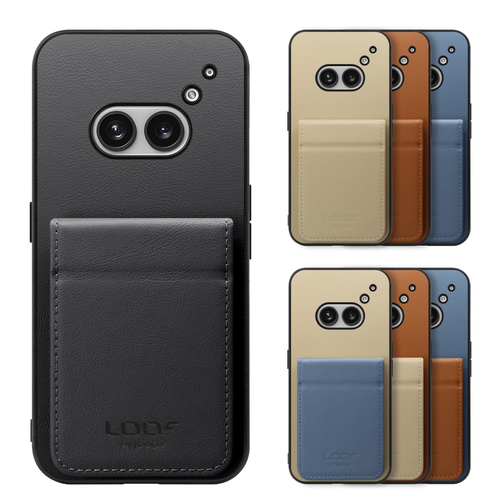 [ LOOF BASIC-SHELL SLIM CARD 2カード ] Nothing Phone (2a)  ケース 背面 カード収納 カード入れ カードポケット カバー スマホケース 薄型 大容量 本革 [ Nothing Phone (2a) ]