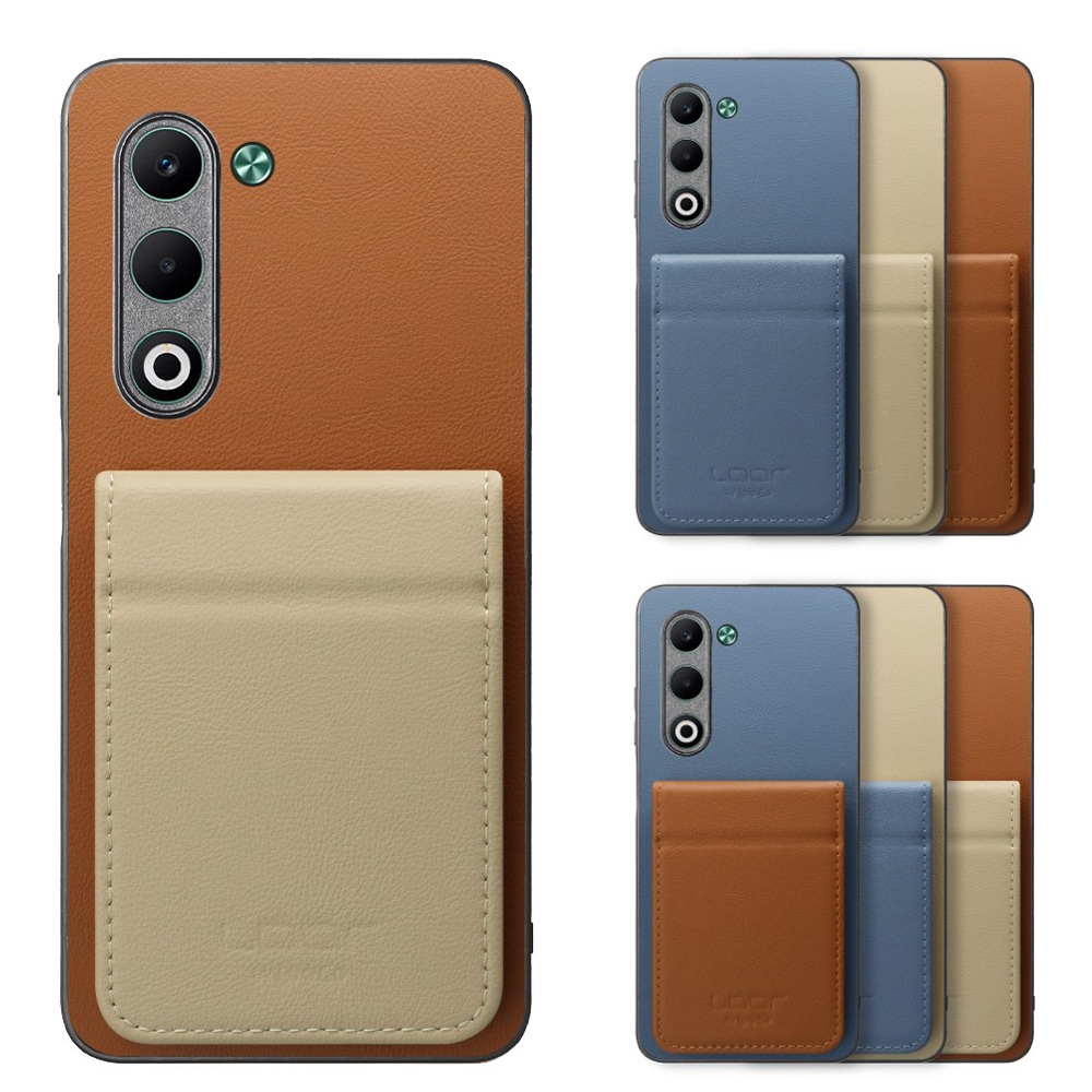 [ LOOF BASIC-SHELL SLIM CARD 2カード ] OPPO A5 5G オッポ CPH2735 ケース 背面 カード収納 カード入れ カードポケット カバー スマホケース 薄型 大容量 本革 [ OPPO A5 5G ]