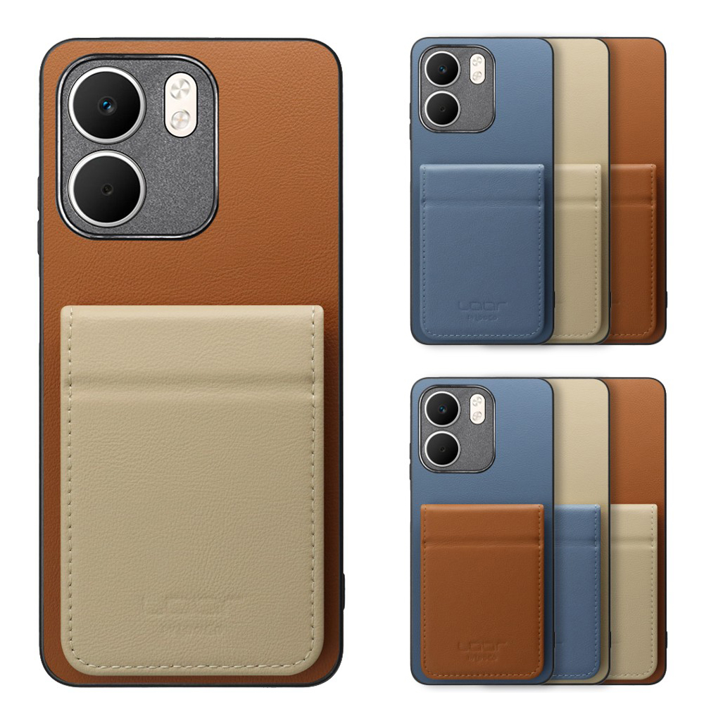 [ LOOF BASIC-SHELL SLIM CARD 2カード ] OPPO A5x オッポ ケース 背面 カード収納 カード入れ カードポケット カバー スマホケース 薄型 大容量 本革 [ OPPO A5x 用 ]