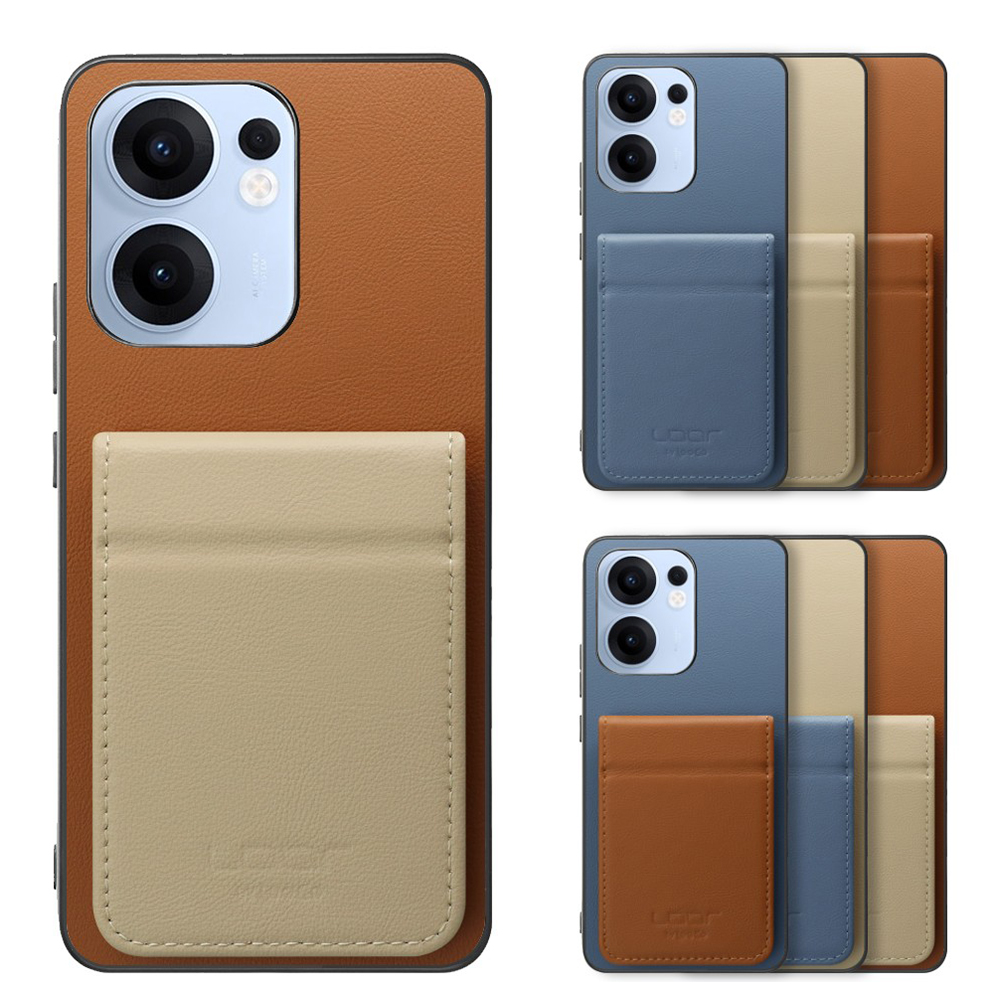 [ LOOF BASIC-SHELL SLIM CARD 2カード ] OPPO Reno13 A  ケース 背面 カード収納 カード入れ カードポケット カバー スマホケース 薄型 大容量 本革 [ OPPO Reno13 A ]