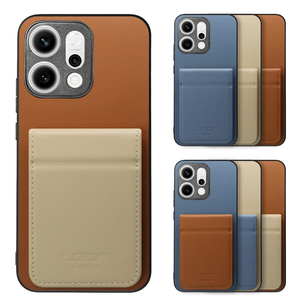 [ LOOF BASIC-SHELL SLIM CARD 2カード ] OPPO Reno14 5G  ケース 背面 カード収納 カード入れ カードポケット カバー スマホケース 薄型 大容量 本革 [ OPPO Reno14 5G ]