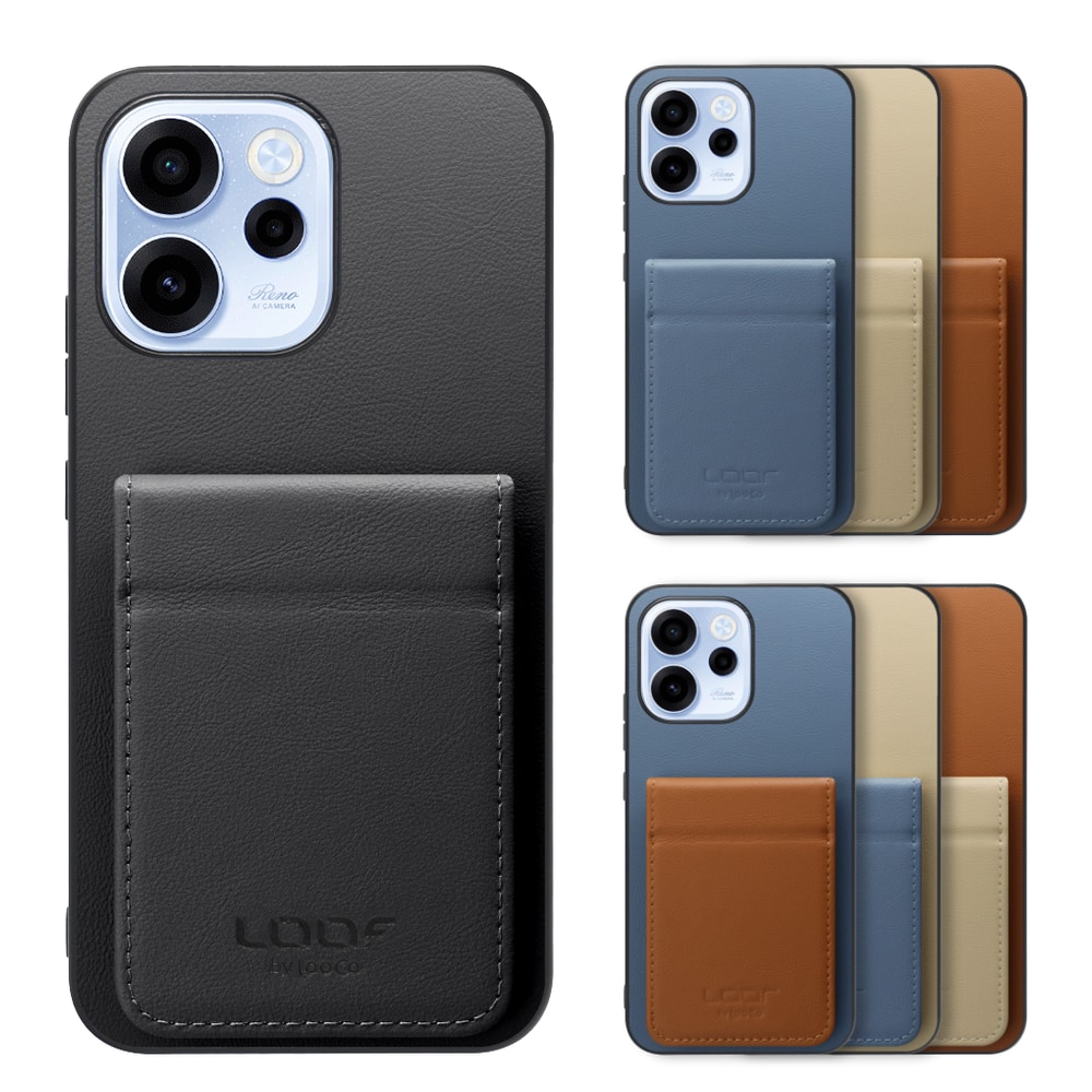 [ LOOF BASIC-SHELL SLIM CARD 2カード ] OPPO Reno15 A CPH2801 A601OP ケース 背面 カード収納 カード入れ カードポケット カバー スマホケース 薄型 大容量 本革 [ OPPO Reno15 A ]