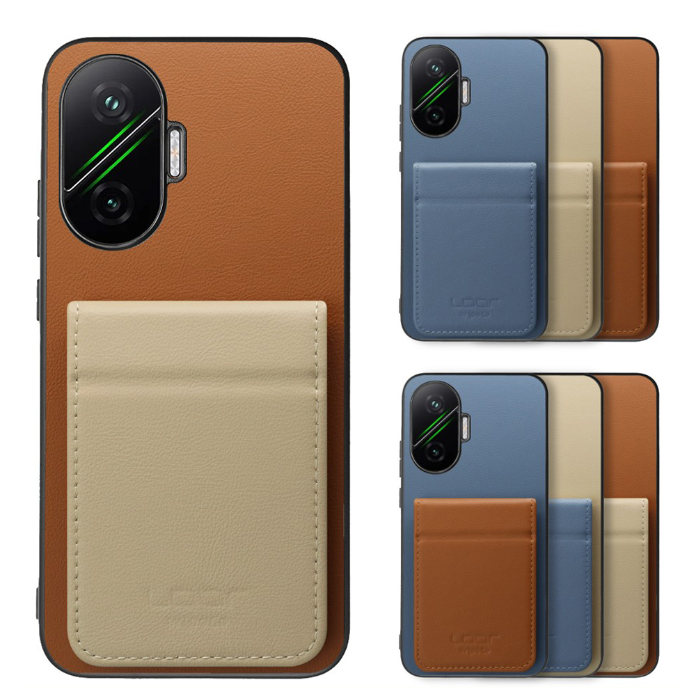 [ LOOF BASIC-SHELL SLIM CARD 2カード ] POCO F7 Xiaomi シャオミ ケース 背面 カード収納 カード入れ カードポケット カバー スマホケース 薄型 大容量 本革 [ POCO F7 ]