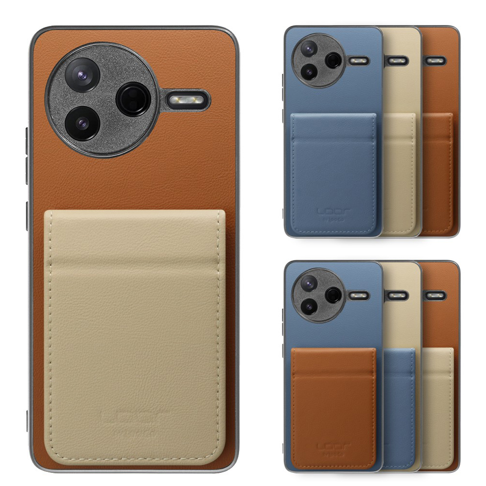 [ LOOF BASIC-SHELL SLIM CARD 2カード ] POCO F7 Pro Xiaomi シャオミ ケース 背面 カード収納 カード入れ カードポケット カバー スマホケース 薄型 大容量 本革 [ POCO F7 Pro ]