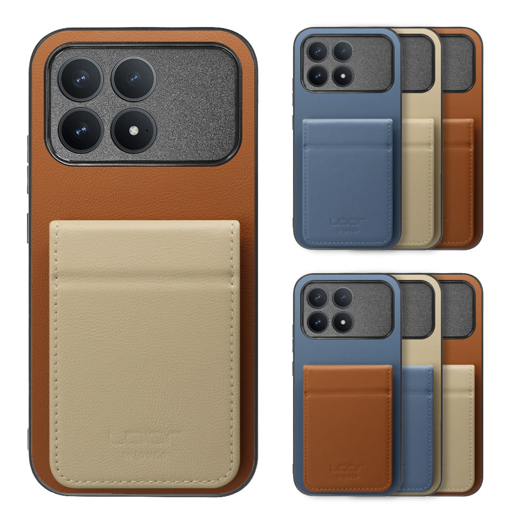 [ LOOF BASIC-SHELL SLIM CARD 2カード ] POCO F8 Pro Xiaomi ケース 背面 カード収納 カード入れ カードポケット カバー スマホケース 薄型 大容量 本革 [ POCO F8 Pro ]