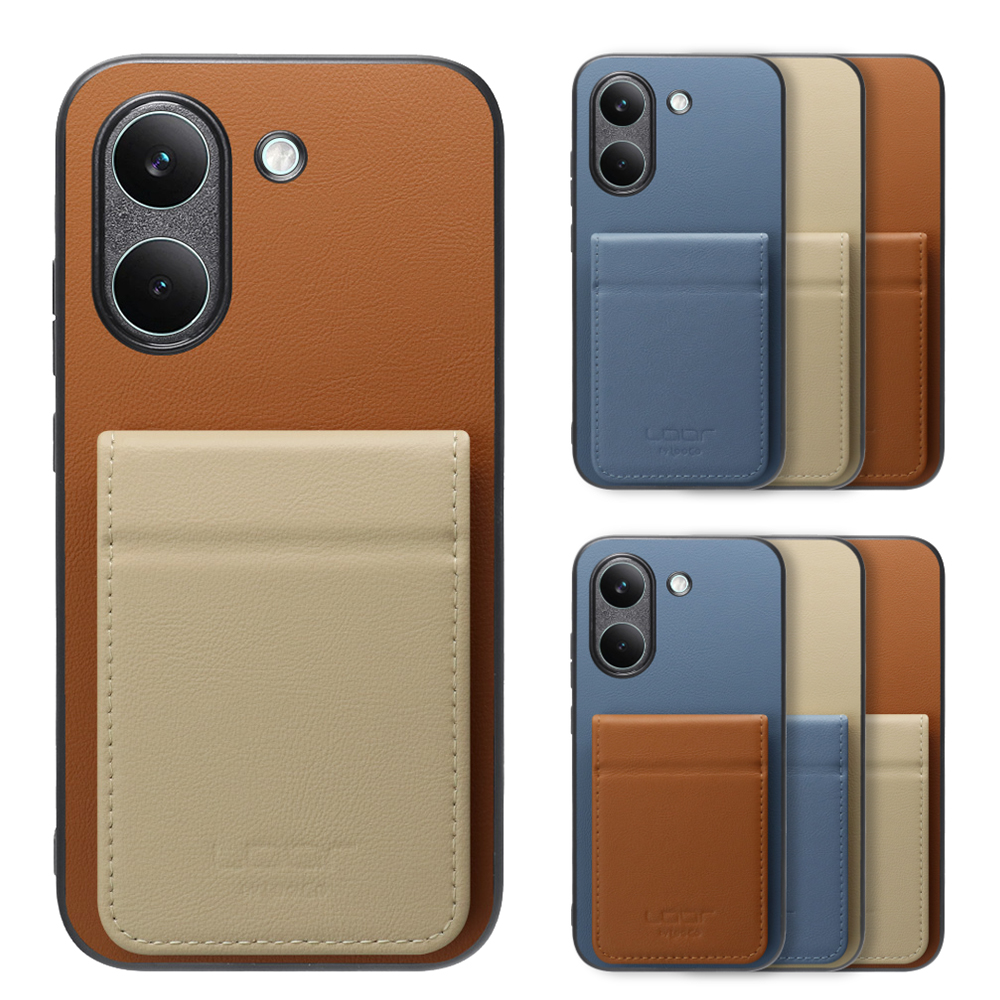 [ LOOF BASIC-SHELL SLIM CARD 2カード ] POCO X8 Pro Xiaomi シャオミ ケース 背面 カード収納 カード入れ カードポケット カバー スマホケース 薄型 大容量 本革 [ POCO X8 Pro ]