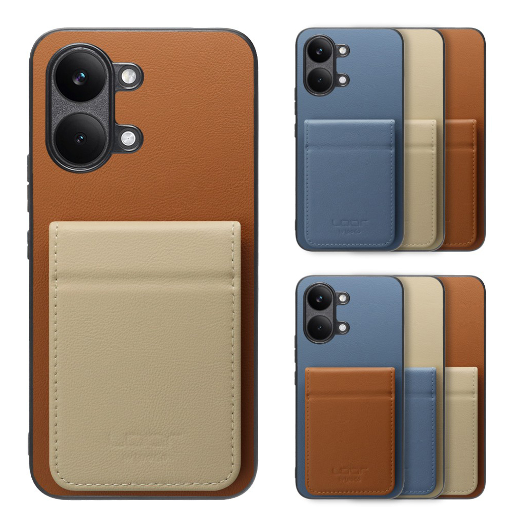 [ LOOF BASIC-SHELL SLIM CARD 2カード ] POCO X8 Pro Max Xiaomi シャオミ ケース 背面 カード収納 カード入れ カードポケット カバー スマホケース 薄型 大容量 本革 [ POCO X8 Pro Max ]