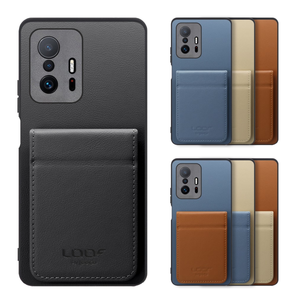 [ LOOF BASIC-SHELL SLIM CARD 2カード ] Xiaomi 11T / 11T Pro xiaomi11t xiaomi11tpro 11tpro ケース 背面 カード収納 カード入れ カードポケット カバー スマホケース 薄型 大容量 本革 [ Xiaomi 11T / 11T Pro ]
