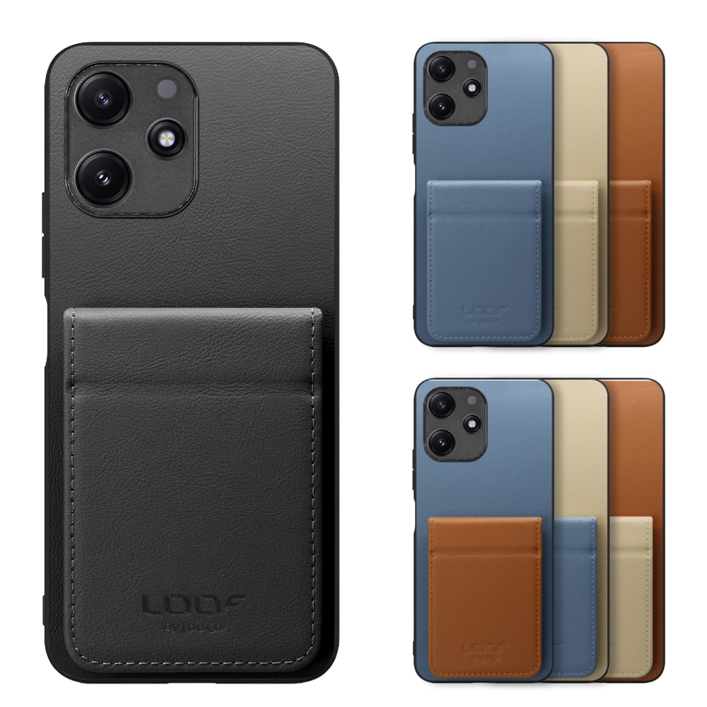 [ LOOF BASIC-SHELL SLIM CARD 2カード ] Xiaomi Redmi 12 5G XIG03 Redmi12 5G ケース 背面 カード収納 カード入れ カードポケット カバー スマホケース 薄型 大容量 本革 [ Xiaomi Redmi 12 5G ]