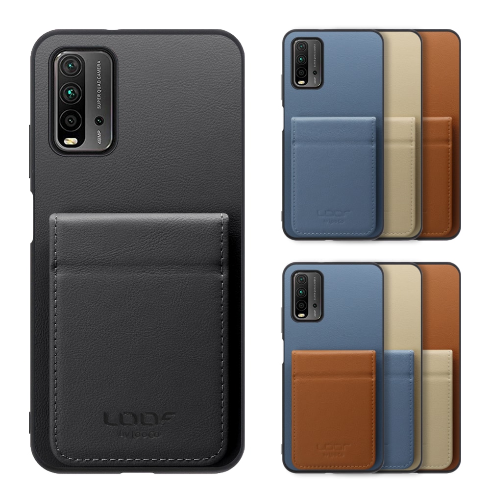 [ LOOF BASIC-SHELL SLIM CARD 2カード ] Xiaomi Redmi 9T redmi9t ケース 背面 カード収納 カード入れ カードポケット カバー スマホケース 薄型 大容量 本革 [ Redmi 9T ]