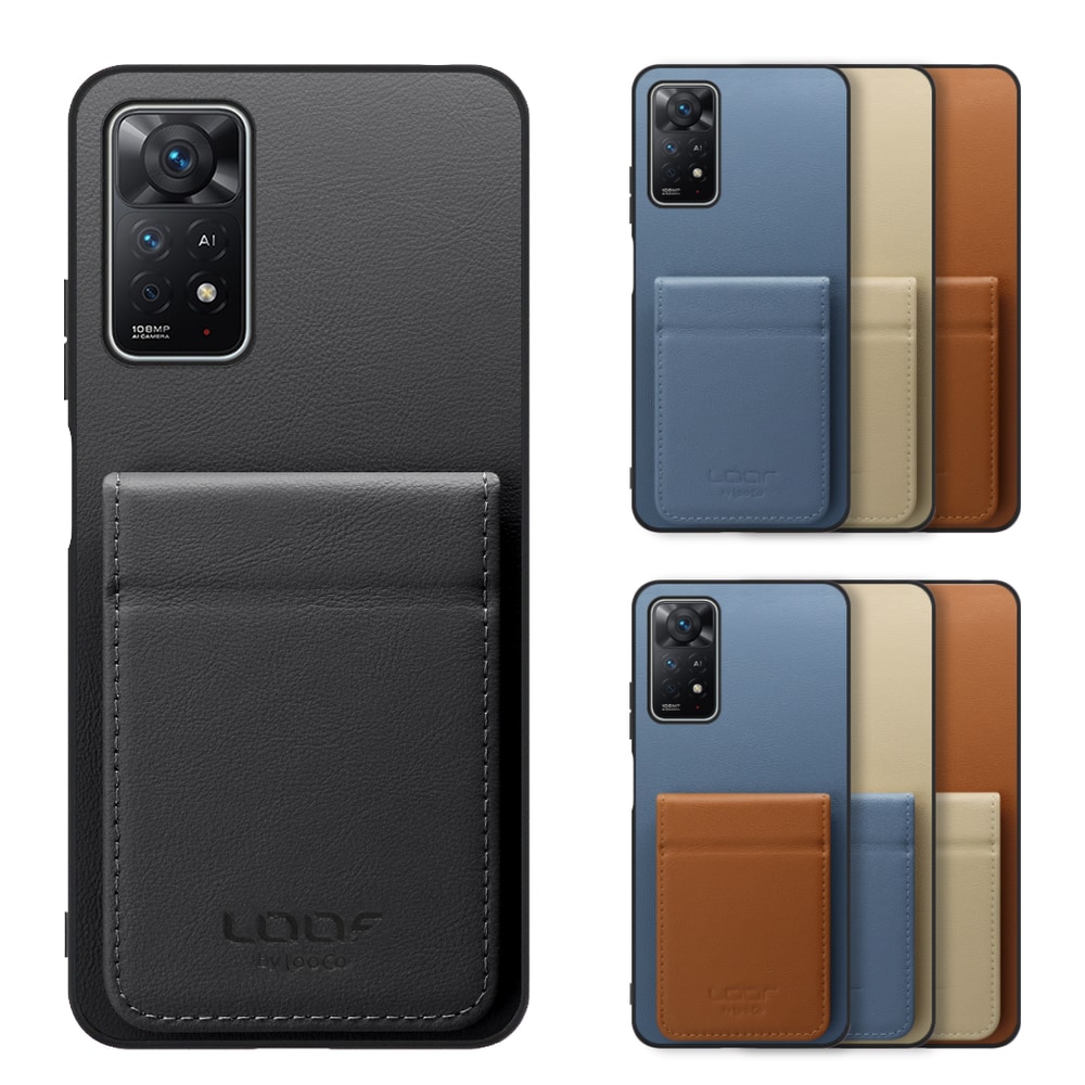 [ LOOF BASIC-SHELL SLIM CARD 2カード ] Xiaomi Redmi Note 11 Pro 5G redminote11pro5g note11pro 11pro ケース 背面 カード収納 カード入れ カードポケット カバー スマホケース 薄型 大容量 本革 [ Redmi Note 11 Pro 5G ]
