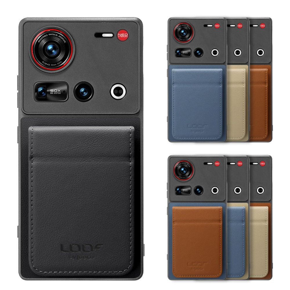 [ LOOF BASIC-SHELL SLIM CARD 2カード ] nubia Z70 Ultra ZTE ケース 背面 カード収納 カード入れ カードポケット カバー スマホケース 薄型 大容量 本革 [ nubia Z70 Ultra / Z70S Ultra ]