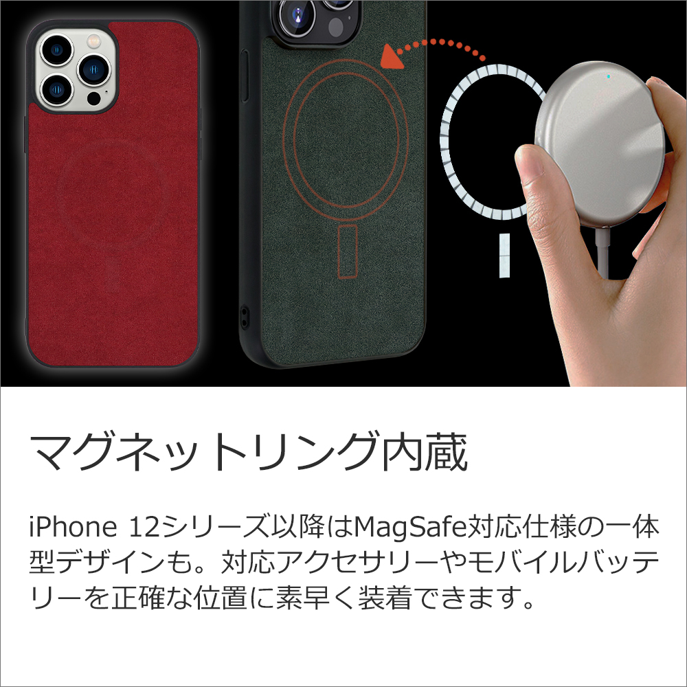 [ LOOF ALCANTARA-SHELL MagSafe対応 ] iPhone 16 Pro Max iPhone16 Pro Max アイフォン16 プロ マックス iPhone 16 16ProMax アイフォン 16 ケース カバー スマホケース アルカンターラ シンプル ストラップホール MagSafe対応 [ IP16PM ]