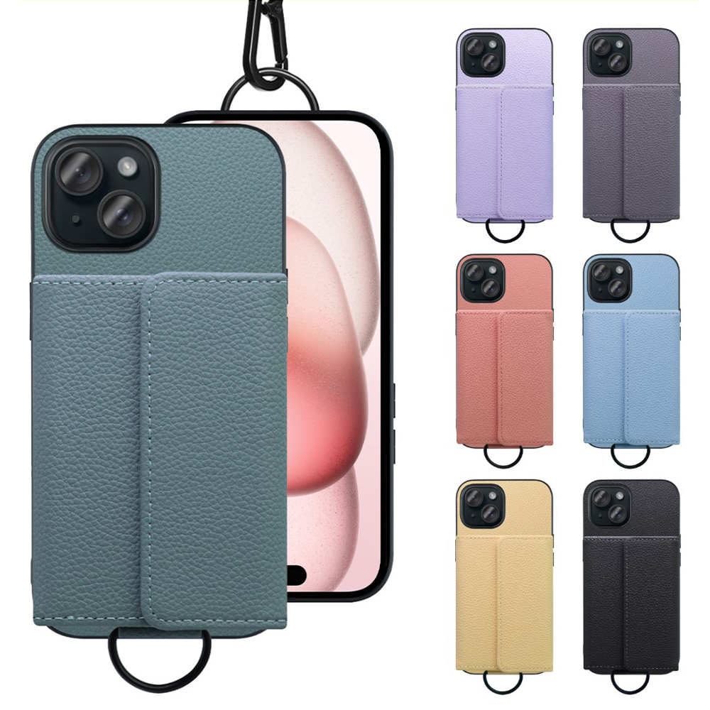 [ LOOF WALLET-SHELL ] iPhone 15 iPhone15 アイフォン15 iPhone 15 アイフォン 15  ケース カバー スマホケース ショルダー スマホショルダー 本革 背面収納 財布 カード入れ [ iPhone 15 ]